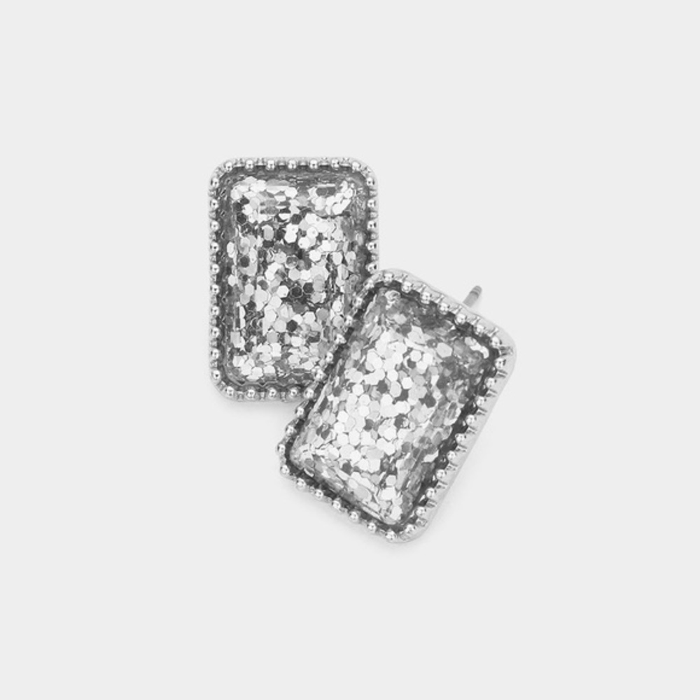 Glitter stud earrings